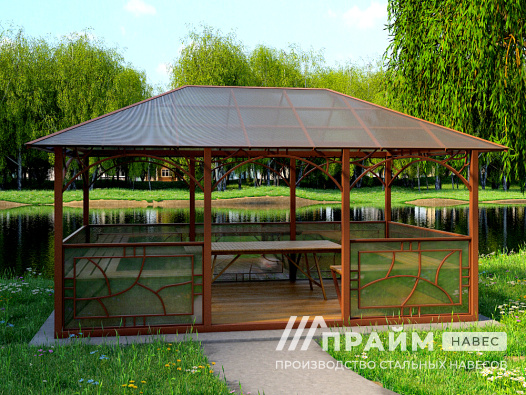 Беседка из поликарбоната №8 - фото 376