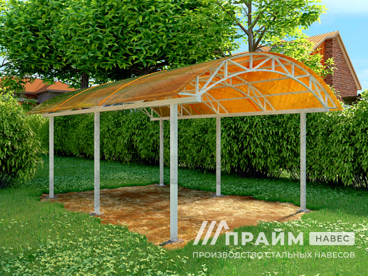 Арочный навес из поликарбоната №12 - фото 447