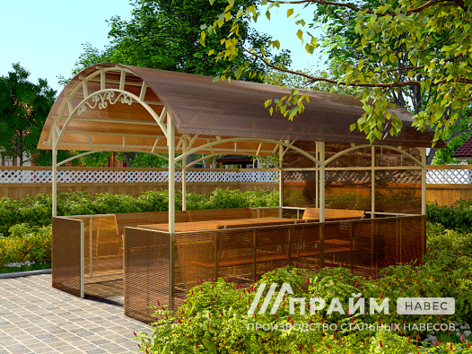 Беседка из поликарбоната №3 - фото 371