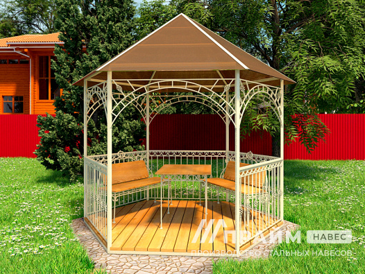 Беседка из поликарбоната №16 - фото 384